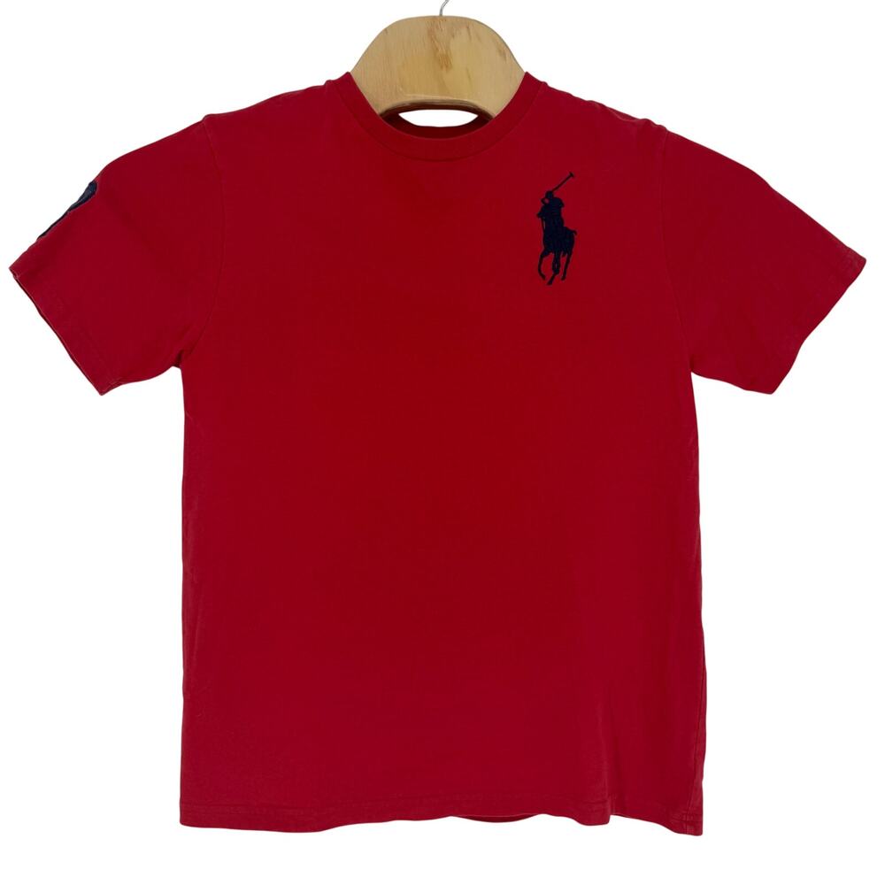 Ralph Lauren Boy T-shirt Big Pony‎ Logo Red Size L 14-16 Years Cotton